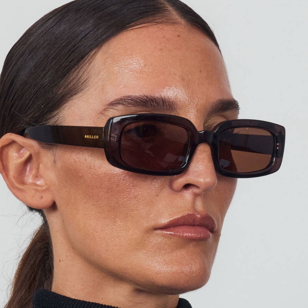 Meller Women’s Rectangular Sunglasses in Dark Brown - Picture 3 of 7